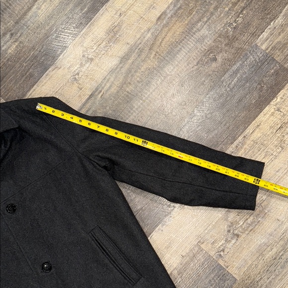 London Fog Men's Wool Black Pea Coat - Picture 6 of 11